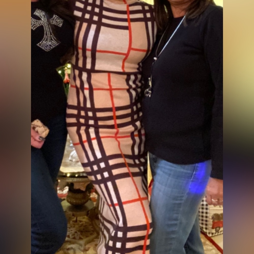 Plated sweater dress fashion size M